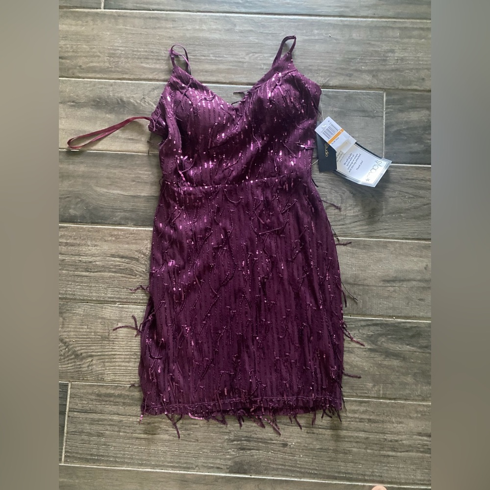 City Studio Purple Sequin Dress